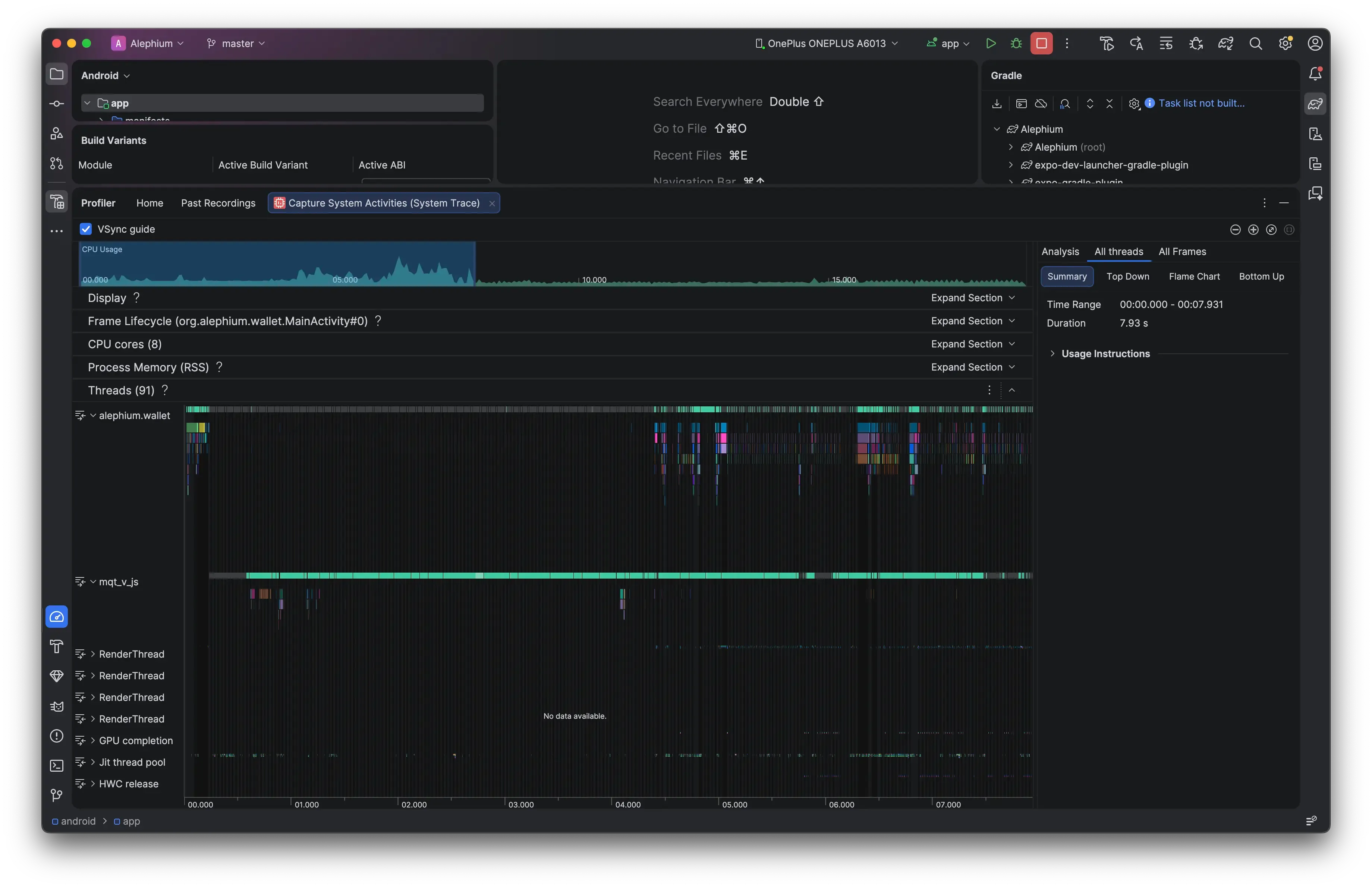 Profiling before optimizations